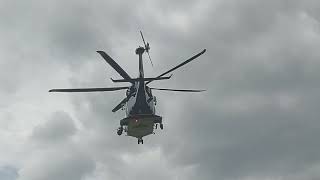 New Jersey State police chopper 9 taking off from a landing zone for a school event [upl. by Colville167]