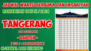 TANGERANG Banten  Jadwal Waktu Imsak dan Berbuka Wilayah Tangerang dan Sekitarnya [upl. by Calderon846]