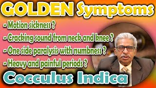 Golden Symptoms of Cocculus Indica  Dr PS Tiwari [upl. by Ayotac]