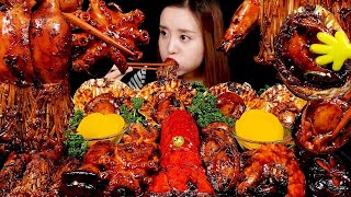 JAPONESA COZINHANDO E COMENDO FRUTOS DO MAR ASMR DE COMIDA [upl. by Ahsiena]