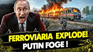 Ferroviária Russa Explode A Guerra na Ucrânia Atinge um Novo Nível [upl. by Wang]