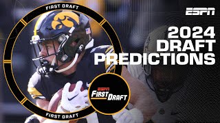 2024 NFL Draft Predictions Sleepers amp Burning Questions  First Draft [upl. by Michaeline161]