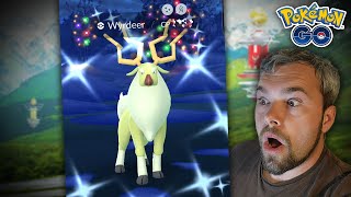 Shiny Wyrdeer Raid Day I almost Never get to do THIS Pokémon GO [upl. by Utica]