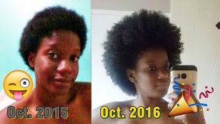 1 Year Natural Hair Growth  Pics amp Videos After the BIG CHOP [upl. by Sclar]