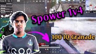 SPOWER 1V4 MEDAL ESPORTS  100 IQ Granade 🚀🚀🚀 [upl. by Kwan228]