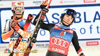 Mikaela Shiffrin edges slalom archrival Petra Vlhova for 94th career World Cup crown  NBC Sports [upl. by Sacci805]