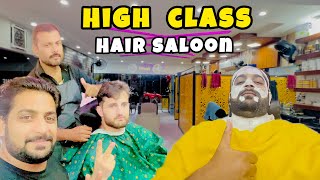 High Class Hair Saloon in Sialkot  Newly opened in Citi housing Sialkot  Vlog 137  AlmasAliR [upl. by Elfrida]