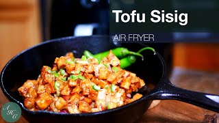 How to make Air Fryer Crispy Tofu Sisig for healthy option Recipe [upl. by Ithaman]