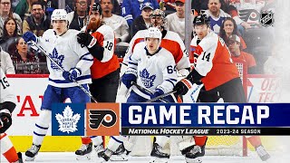 Maple Leafs  Flyers 314  NHL Highlights 2024 [upl. by Inga698]