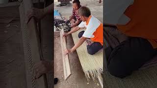 Process of Weaving Bamboo Mats the Traditional Way [upl. by Enialedam888]