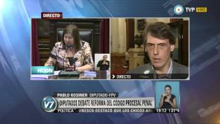 Visión 7  Diputados debate reforma del Código Procesal Penal [upl. by Seko]