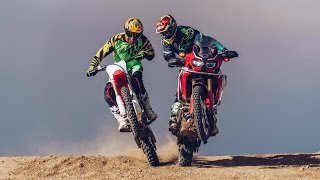 MX vs ADV KTM 1190 Adventure R amp 450SXF vs Honda Africa Twin amp CRF450R  On Two Wheels [upl. by Hazeghi]