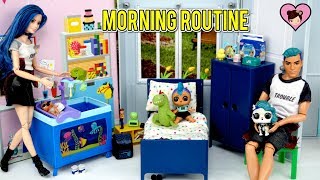 LOL Punk Boi Family Morning Routine  Custom LOL Surprise Barbie Dolls [upl. by Nylcsoj]