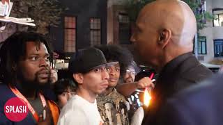 Denzel Washington Has Heated Conversation With Autograph Seekers At The Museum Of Modern Art [upl. by Anaed325]