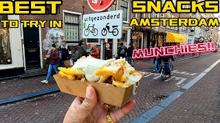 AMSTERDAM FOOD VLOG MUST TRY SNACKS🇳🇱 [upl. by Nanerb583]