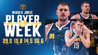 Best Plays From Nikola Jokićs Last Four Games  Western Conference Player of The Week [upl. by Anasxor]