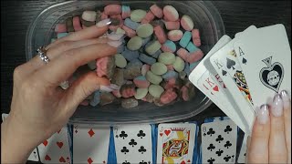 ASMR Eating Swedish Candy amp Playing Solitaire  Whispered [upl. by Ahsaela]