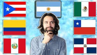 Different Accents in Spanish Puerto Rico Colombia Mexico Argentina Peru Chile DR [upl. by Deirdre]