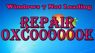 Windows 7 not loading  Repair 0xc000000e problem error [upl. by Aeuhsoj440]