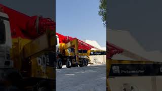 Outrigger closing of 60 meter concrete pump [upl. by Atsed]