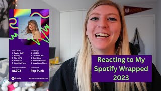 REACTING TO MY SPOTIFY WRAPPED 2023 [upl. by Esirehc]