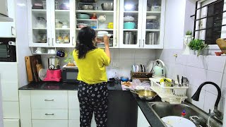 My Night time routine Daughter amp me making dinner  kotthu parotta [upl. by Vieva]