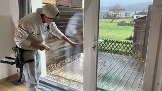 So Reinigt man ein Fenster Deutsch schnell und Streifenfrei🧼🪟 Wie ein Profi Windowcleaningben pr [upl. by Rainwater768]