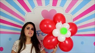 Flor Grande de Balão para Decoração de Festa Infantil [upl. by Asyal]