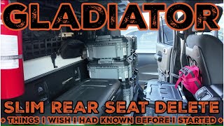 Jeep Gladiator Rear Seat Delete Overlanding Storage Upgrade [upl. by Narayan905]