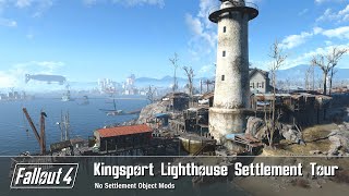 Fallout 4  Kingsport Lighthouse Settlement Build Tour [upl. by Linnet]