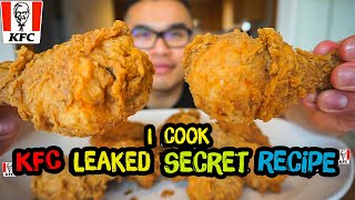 I cooked KFC leaked quotSecret Recipequot  DIY  COPYCAT [upl. by Yllatan]