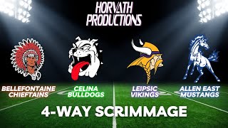 Bellefontaine High School Football 4 Way Scrimmage [upl. by Eidua663]