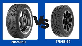 Tire Size 28550r20 vs 27555r20 [upl. by Ollehto3]