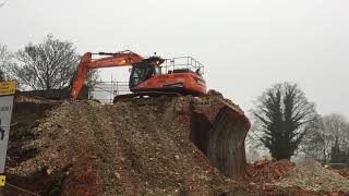 Butts Bridge Roadworks Alton Hampshire Feb 2019 [upl. by Worrad]