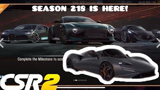 CSR2  SEASON 218 IS HERE  NEW RACE PASS [upl. by Llemij]