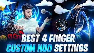 Best 4 FINGER custom hud Free Fire🤯MOVMENT HEADSHOT Best Custom Hud In FF [upl. by Morocco257]