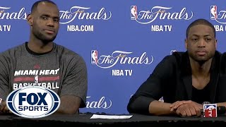 LeBron laughs at reporters awkward question [upl. by Ahsiet]