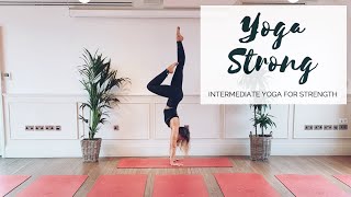 YOGA STRONG  Intermediate Yoga For Strength  CAT MEFFAN [upl. by Annalee602]