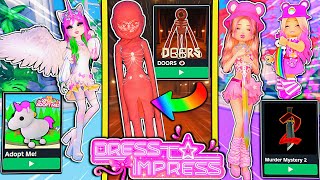 ONLY Dressing As POPULAR ROBLOX GAMES For EVERY Round In DRESS TO IMPRESS  ROBLOX Challenge [upl. by Oleusnoc]