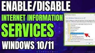 How to EnableDisable Internet Information Services IIS on Windows 1011 Windows Features [upl. by Bard]