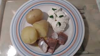 Dinner suggestion Potato with Swedish Herring and belongings johannayrjonheikki3050 [upl. by Trager]