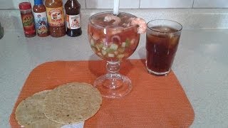 COCTEL DE CAMARON CON PULPO ESTILO SINALOA by ANGY [upl. by Bobbi306]