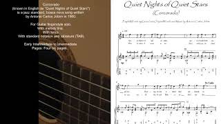 Quiet Nights Of Quiet Stars Corcovado guitar fingerstyle score download [upl. by Anirol]