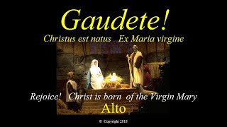 Gaudete  Christus est natus  Alto [upl. by Kablesh]