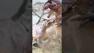 Iguanodon Vs Giganotosaurus who would win dinosaurs giganotosaurus jurassicworld toys diorama [upl. by Einomrah]