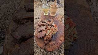 DAĞDA KUZU PİRZOLA  LAMB CHOPS ON THE MOUNTAIN cooking food survival camping kamp recipe 🥩 [upl. by Tiebold349]