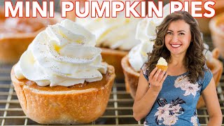 Mini Pumpkin Pies Recipe  Your Favorite Fall Dessert [upl. by Esiled]