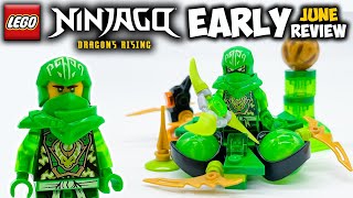 Lloyds Dragon Power Spinjitzu Spin EARLY Review LEGO Ninjago Dragons Rising Set 71779 [upl. by Htenek]