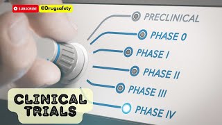 Clinical Trials in Pharmacovigilance An overview Interventional study Drug Development process [upl. by Chiang285]