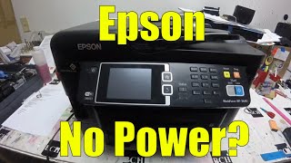 Epson WF3620 WF3640 Power Supply Check and Replace [upl. by Letnahs]